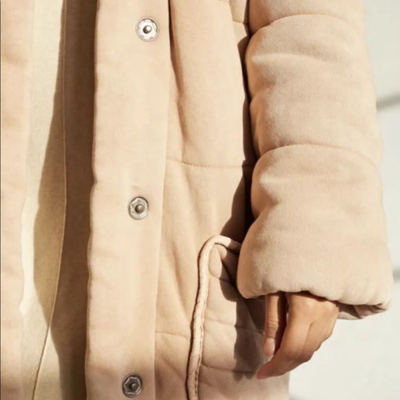 Free People Dolman Duvet Coat Maxi Duster Champagne Slumber Tan Pink - Picture 8 of 8